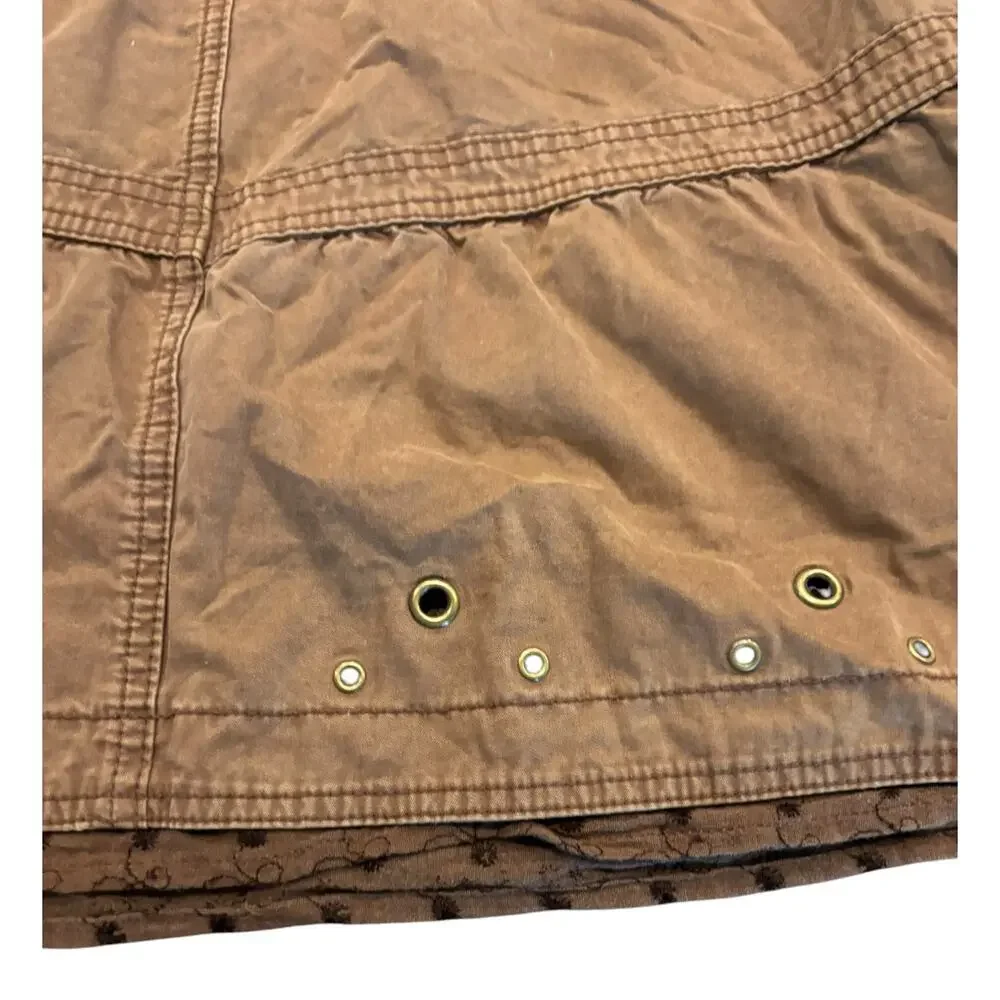 Tom Tompson Brown Utility A- Line Skirt Sizee 44/12